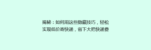 揭秘:如何用这些隐藏技巧,轻松实现低价寄快递,省下大把快递费?