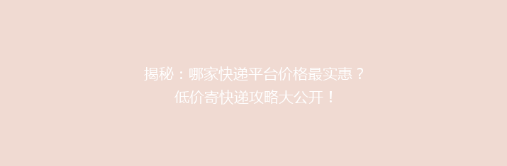 揭秘：哪家快递平台价格最实惠？低价寄快递攻略大公开！