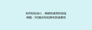 如何轻松省心,揭秘快递界的省钱秘籍:5招教你轻松降低快递费用,告别高价烦恼!